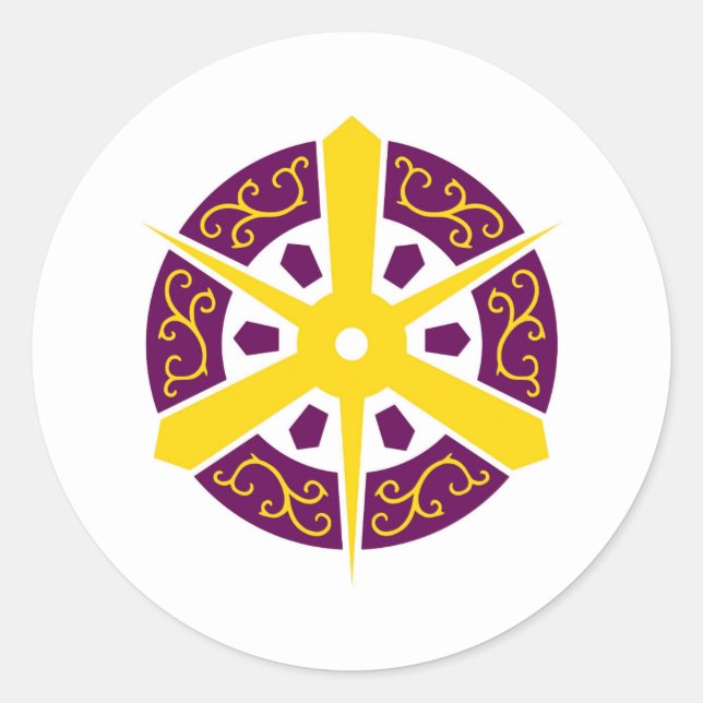 Adesivo Símbolo japão da prefeitura de Quioto, bandeira de (Frente)