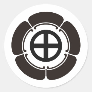 Adesivo Símbolo japonês da crista KAMON da família