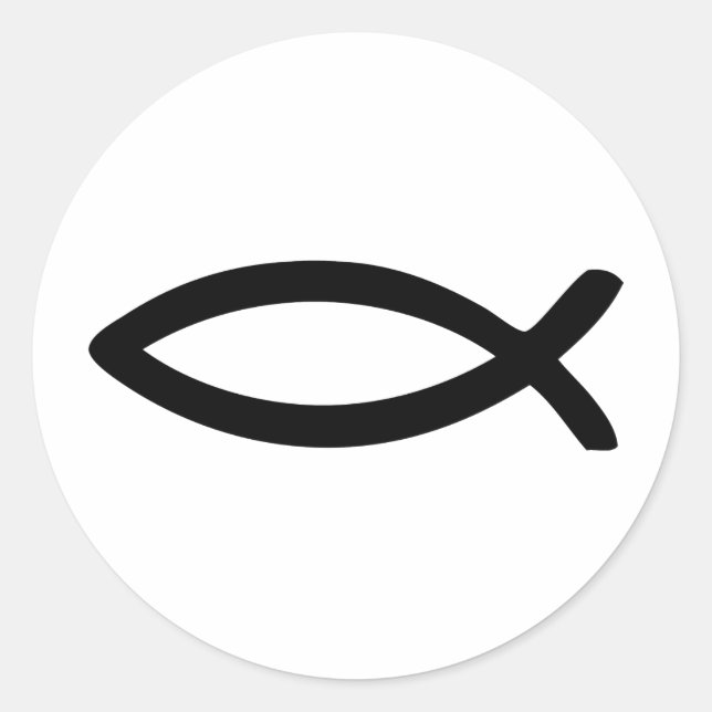 Adesivo símbolo jesus peixe (Frente)