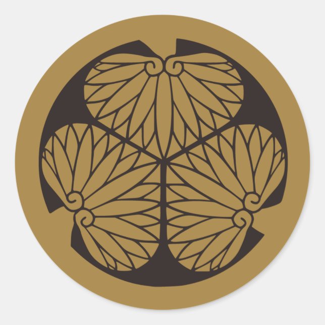 Adesivo Símbolo KAMON Crest da Família Japonesa (Frente)