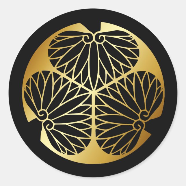 Adesivo Símbolo KAMON Crest da Família Japonesa (Frente)