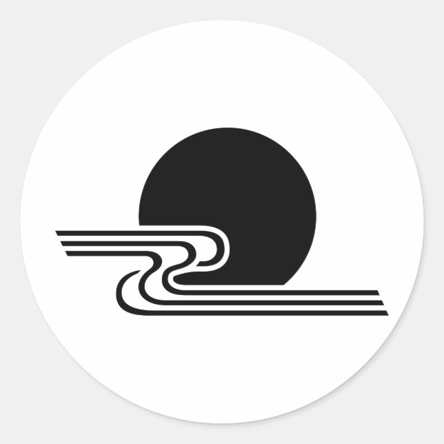 Adesivo Símbolo KAMON Crest da Família Japonesa (Frente)