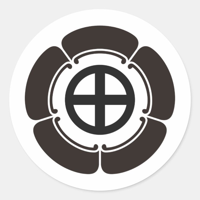 Adesivo Símbolo KAMON Crest da Família Japonesa (Frente)