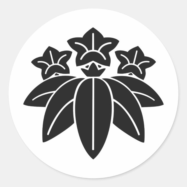 Adesivo Símbolo KAMON Crest da Família Japonesa (Frente)