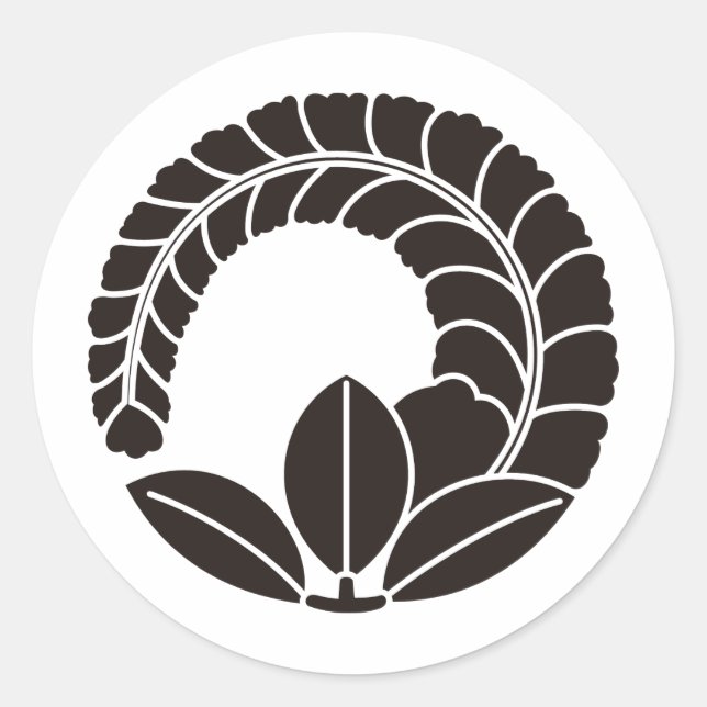 Adesivo Símbolo KAMON Crest da Família Japonesa (Frente)