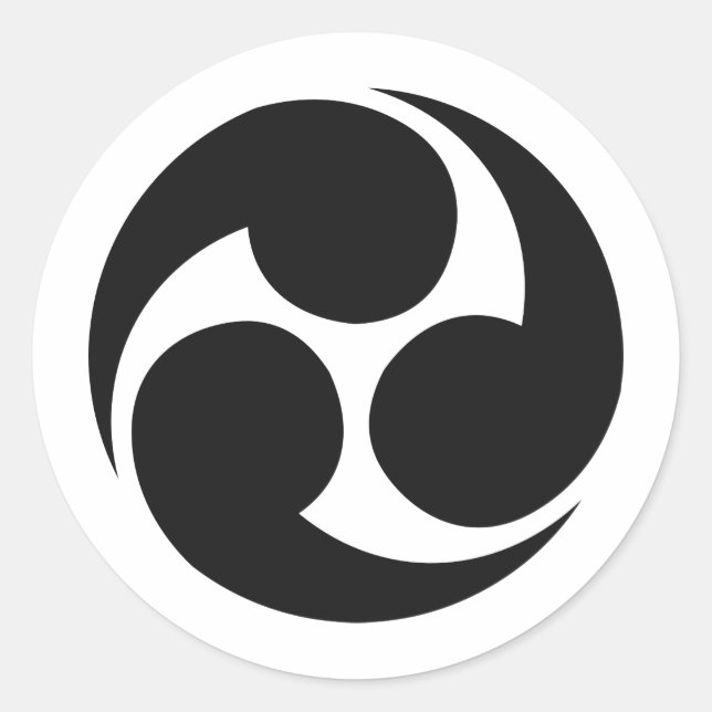 Adesivo Símbolo KAMON Crest da Família Japonesa (Frente)