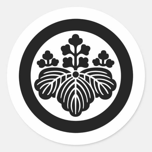 Adesivo Símbolo KAMON Crest da Família Japonesa (Frente)