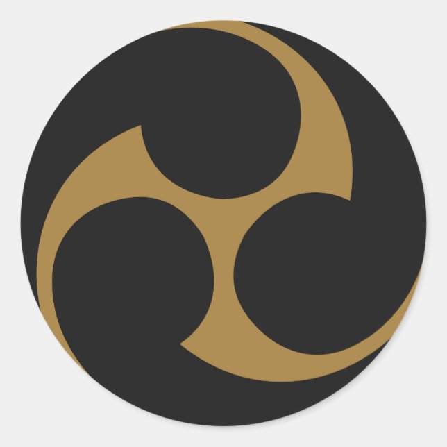 Adesivo Símbolo KAMON Crest da Família Japonesa (Frente)