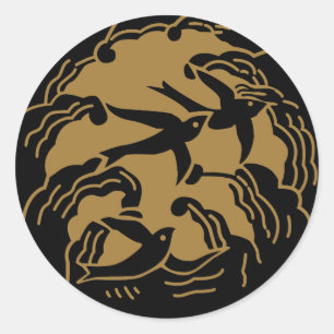 Adesivo Símbolo KAMON Crest da Família Japonesa