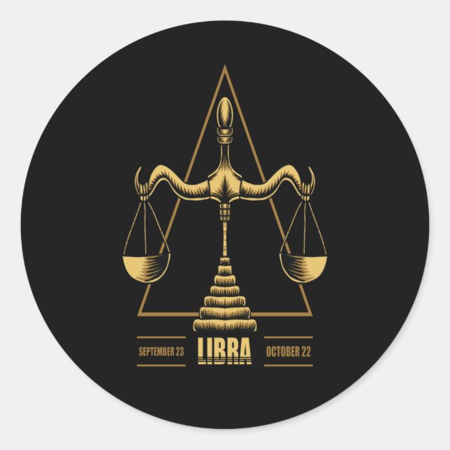 Adesivo Símbolo Libra Zodiac (Frente)