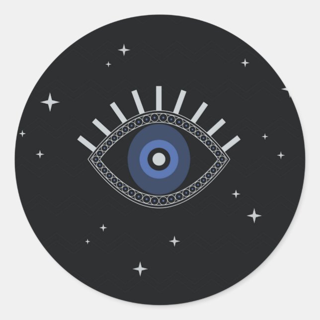 Adesivo Símbolo mágico étnico da proteção dos olhos azuis (Frente)