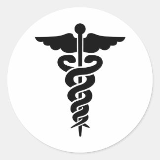 Adesivo Símbolo médico Caduceus