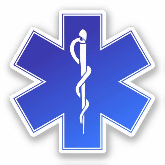 Adesivo Símbolo médico do SEM (Frente)