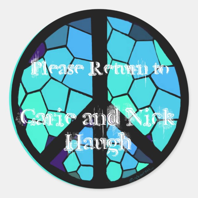 Adesivo Símbolo Mosaico de Paz (Frente)