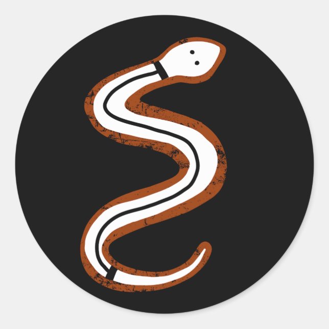 Adesivo símbolo nativo da arte original petroglicph austra (Frente)