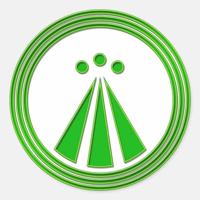 Adesivo Símbolo OBOD Neon Green (Frente)