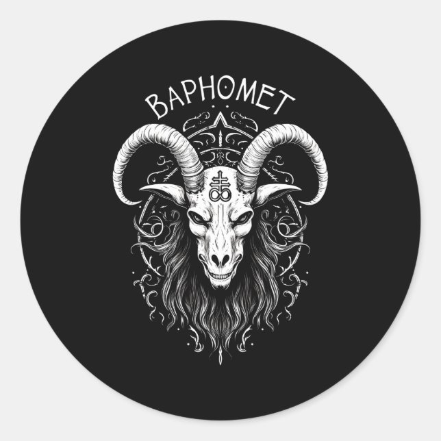 Adesivo Símbolo Occulto Gótico Leviatã Cruzado Do Satanism (Frente)