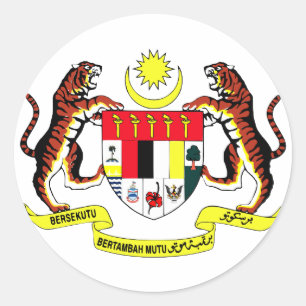 Adesivo Símbolo oficial da heráldica da brasão de Malay
