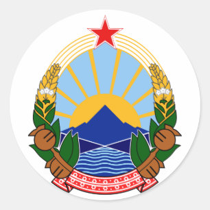 Adesivo Símbolo oficial da heráldica de Macedónia da