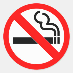 Adesivo Símbolo oficial internacional de não fumar