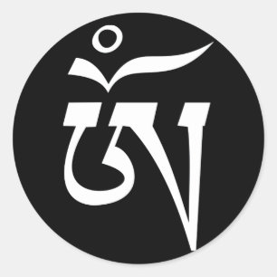 Adesivo Símbolo Om Escrita do Idioma Tibetano