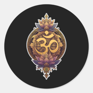 Adesivo Símbolo Om Espiritual Meditar Ioga Mantra Divino 