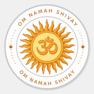 Adesivo Símbolo Om no Design hindu espiritual solar radian
