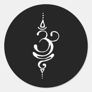 Adesivo Símbolo Om Respirar em Sânscrito Antigo Yoga Budis