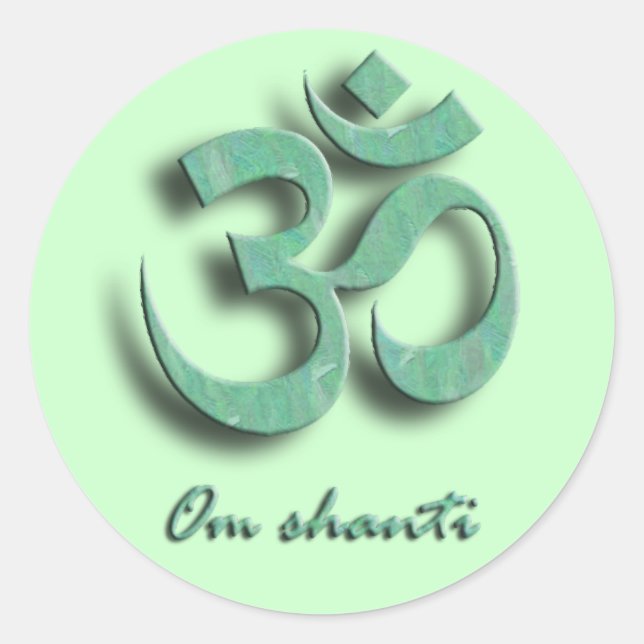 Adesivo Símbolo Om Shanti Sticker (Frente)