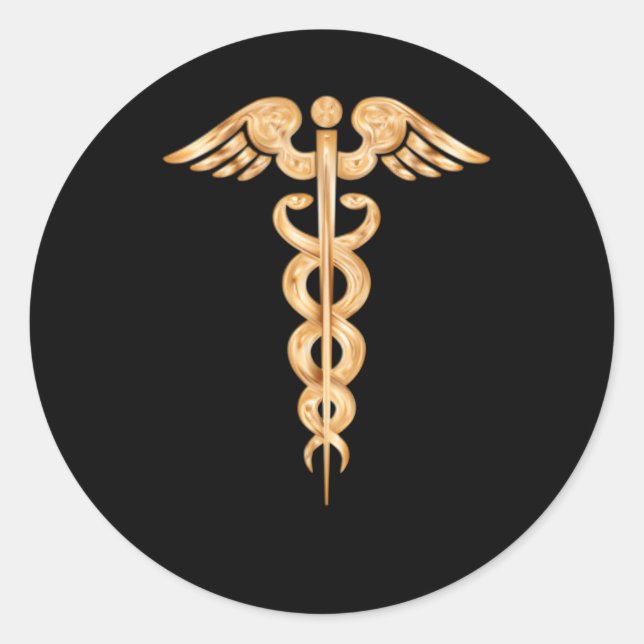 Adesivo Símbolo profissional médico de Caduceus (Frente)