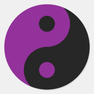Adesivo Símbolo Purple Yin Yang