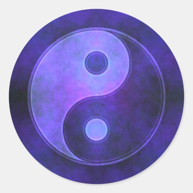 Adesivo Símbolo Purple Yin Yang (Frente)