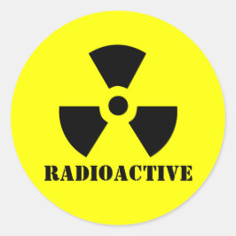 Adesivo Símbolo RADIOATIVO Rótulo de Aviso Props de Hallow