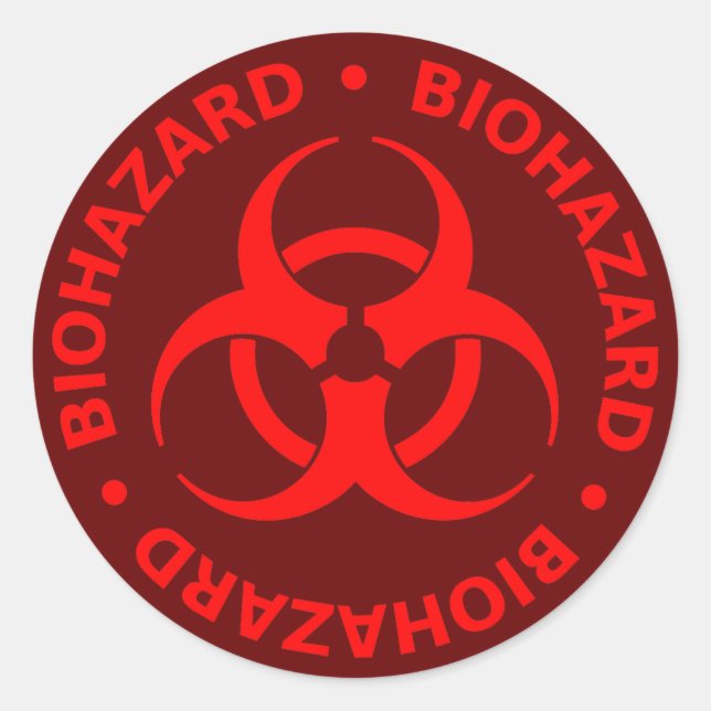 Adesivo Símbolo Red Biohazard Sticker (Frente)