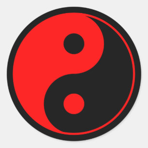 Adesivo Símbolo Red Yin Yang