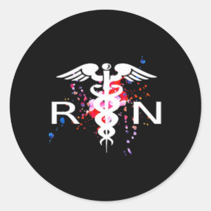 Adesivo Símbolo Rn Registrado de Enfermeiro Caduceus