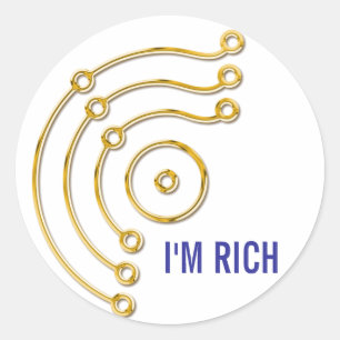 Adesivo Símbolo RUNA/OURO, eu sou RICO