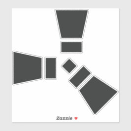 Adesivo Símbolo RUST Preto em Branco