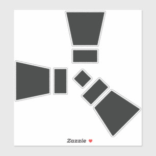 Adesivo Símbolo RUST Preto em Branco