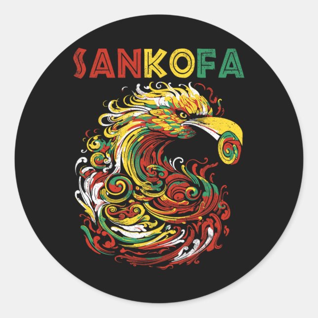 Adesivo Símbolo Sankofa Adinkra Sankofa, dezenove Gana (Frente)
