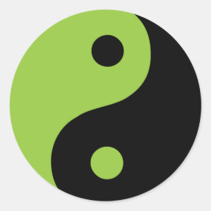 Adesivo Símbolo Taoísta Yin Yang Verde