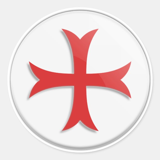 Adesivo Símbolo Templário de Knight (Frente)