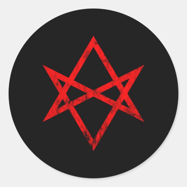 Adesivo Símbolo Thelema Thelemite Unicursal Hexagram Occul (Frente)