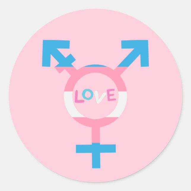 Adesivo Símbolo Trans Love (Frente)