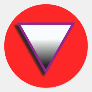 ADESIVO SÍMBOLO TRIÂNGULO ASEXUAL 3D