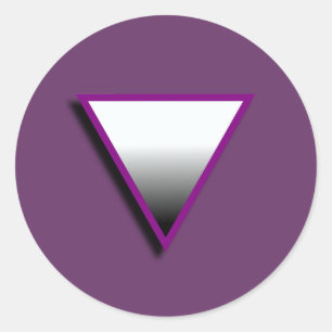 ADESIVO SÍMBOLO TRIÂNGULO ASEXUAL 3D