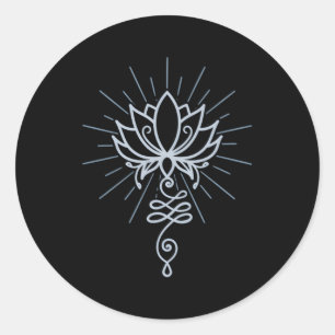 Adesivo Símbolo Unalome Malhação Flor Lotus