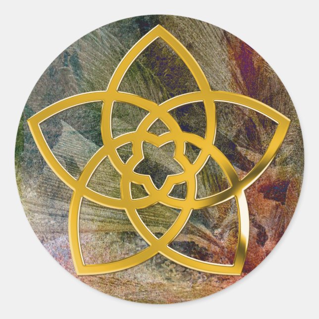 Adesivo Símbolo Vênus Flor / DOURADO | pena (Frente)