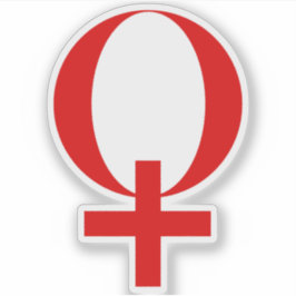 Adesivo Símbolo Vênus Planeta (vermelho)