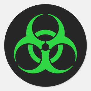 Adesivo Símbolo Verde de Biohazard